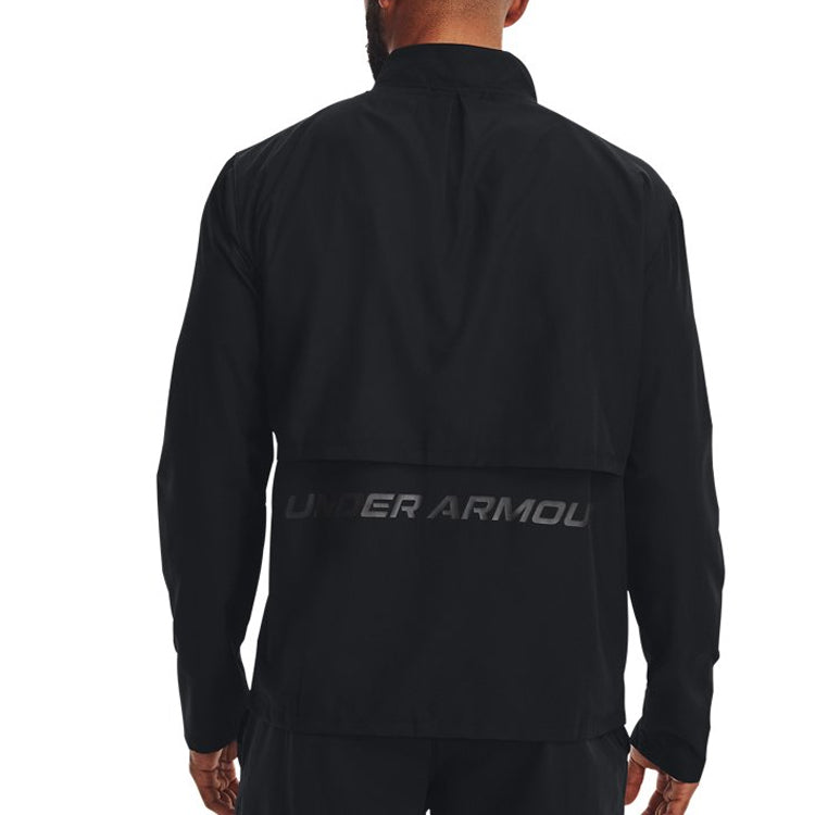 Under armour ua sun protection series andromeda brand logo collar zip sports running jacket men's black