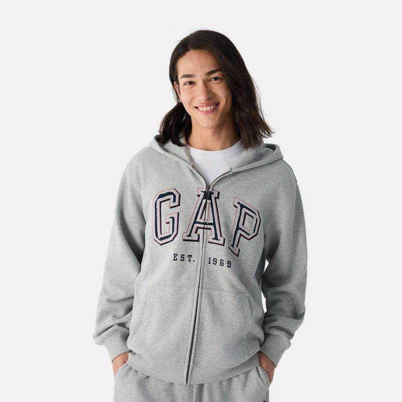 Логотип gap французская петля трикотажная молния капюшон свободная куртка весна толстовка мужские и женские модели - Boxette Shop