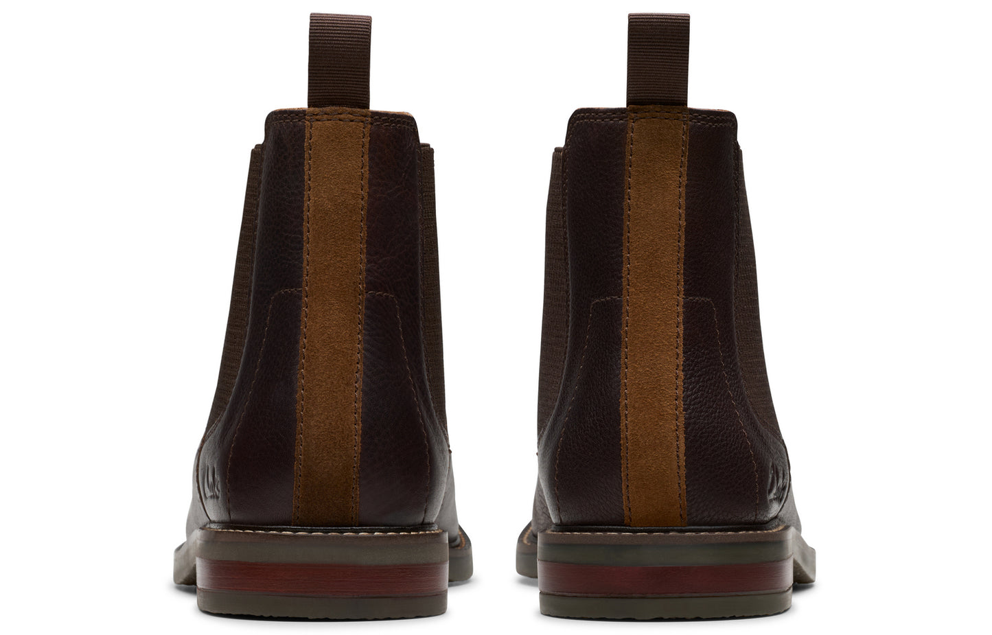 Clarks свою музыку коровьей кожи простой британский сто с коротким челси ботинки мужчины коричневый
