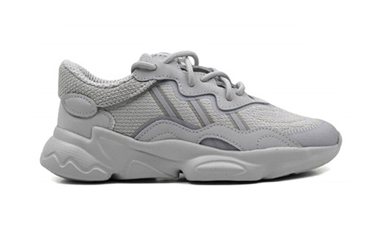 Adidas originals ozweego амортизирующие износостойкие низкопробные детские повседневные туфли серого цвета для средних и маленьких детей