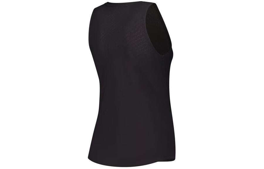 New Balance Solid Color Workout Running Jersey Running Yelek Ayollar Qora