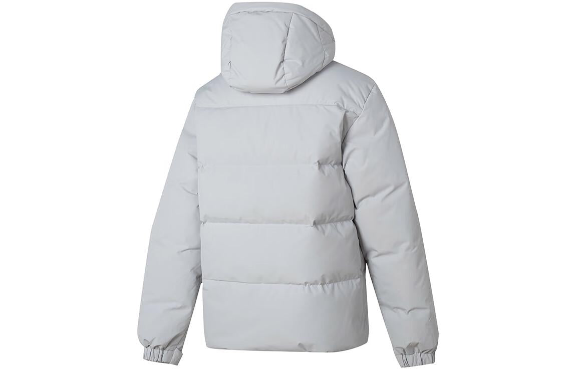 Under armour сплошной цвет случайные капюшоном с длинным рукавом куртка пуховик мужские и женские модели светло-серый