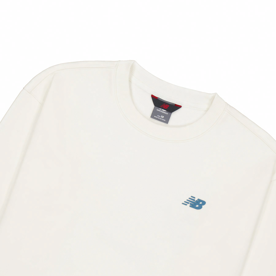 New Balance Letter Print Ekipaj bo'yinli erkaklar kozok fil suyagi