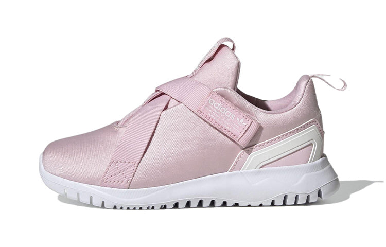 Adidas originals flex 2.0 низкие верхние спортивные повседневные кроссовки розовый средний маленькие дети