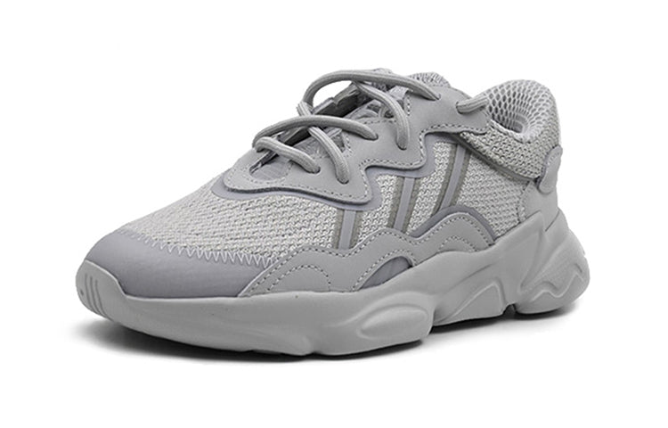 Adidas originals ozweego амортизирующие износостойкие низкопробные детские повседневные туфли серого цвета для средних и маленьких детей
