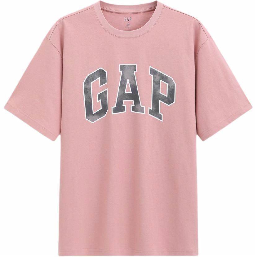 Gap офсетная печать большой логотип хлопок свободные футболки с коротким рукавом мужчины и женщины с тем же пунктом - Boxette Shop