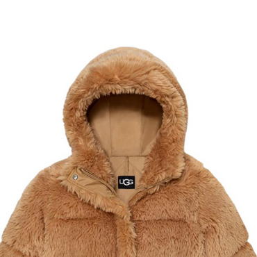 Ugg fw24 ronnie куртка с длинным рукавом сидячая хлопковая женская коричневая