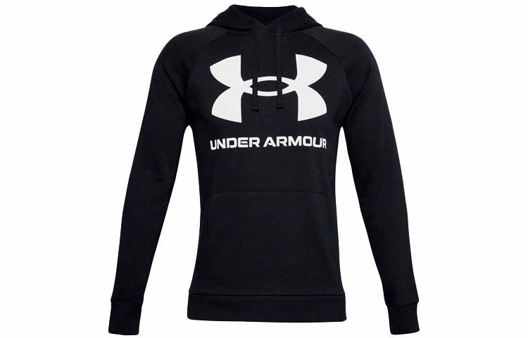 Толстовка с капюшоном under armour rival big мужская черная