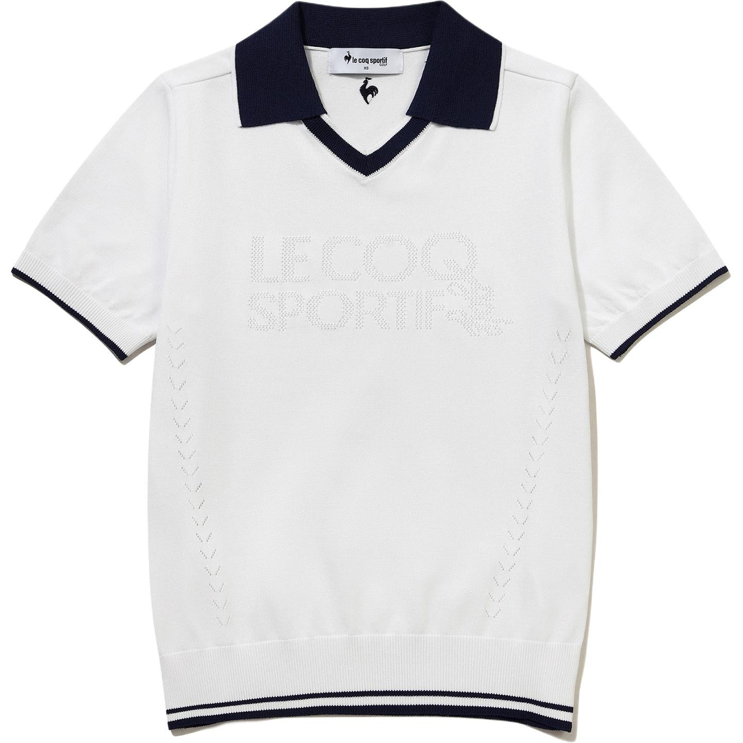 Le coq le coq sportif chiziqli logotipi qisqa yengli trikotaj ayollar