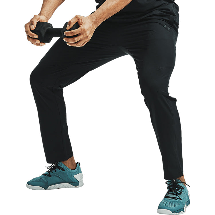 Under armour woven series slim fit woven running training long knit sweatpants men's black
