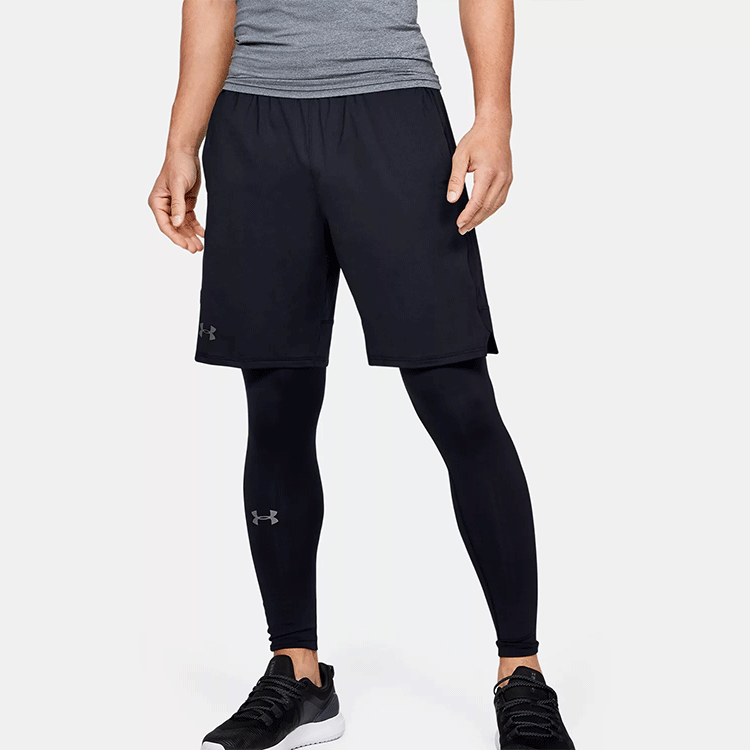 Under armour train stretch train training athletic loose fit shorts men's black