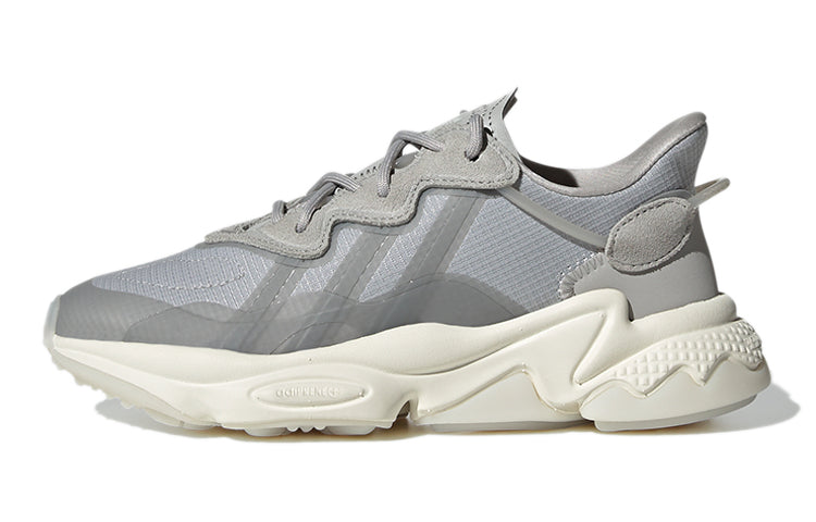 Adidas originals ozweego j ткань удобная износостойкая низкопористая атлетическая повседневная обувь серый подростки