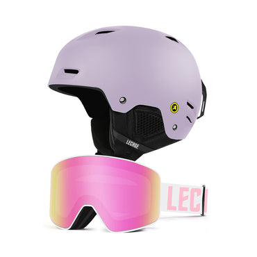 Горнолыжный шлем и очки Lecage