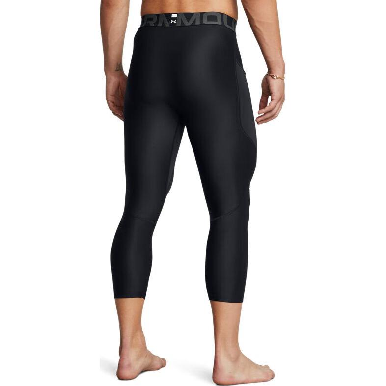 Under armour heatgearvanish буквы совпадение тонкий 7 тренировки фитнес внутренние леггинсы спортивные брюки мужские черный