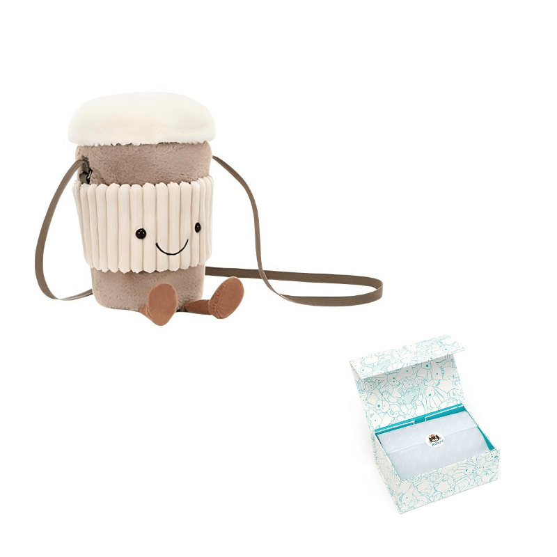 Мягкая игрушка Jellycat Fun Stuff — Кофейная кружка сумка - Boxette Shop