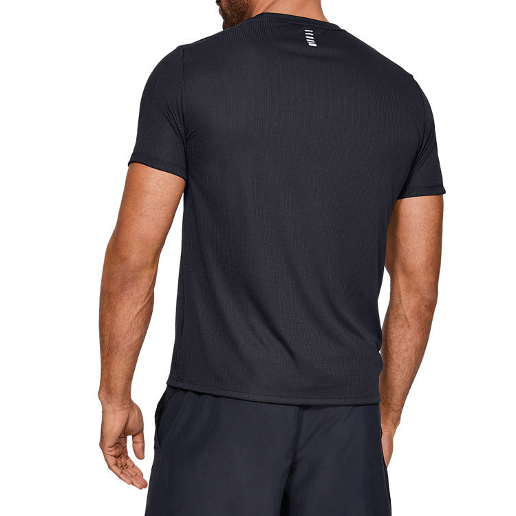 Under armour ua speed stride tight solid colour crew neck pullover short sleeve t-shirt unisex black