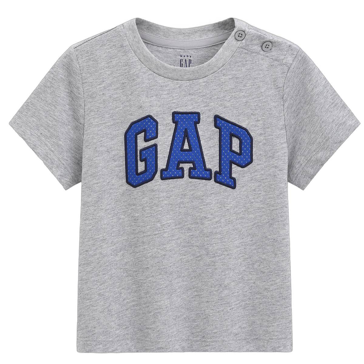 Gap футболка круглый вырез сплошной цвет буквы случайные свободные короткий рукав детские - Boxette Shop