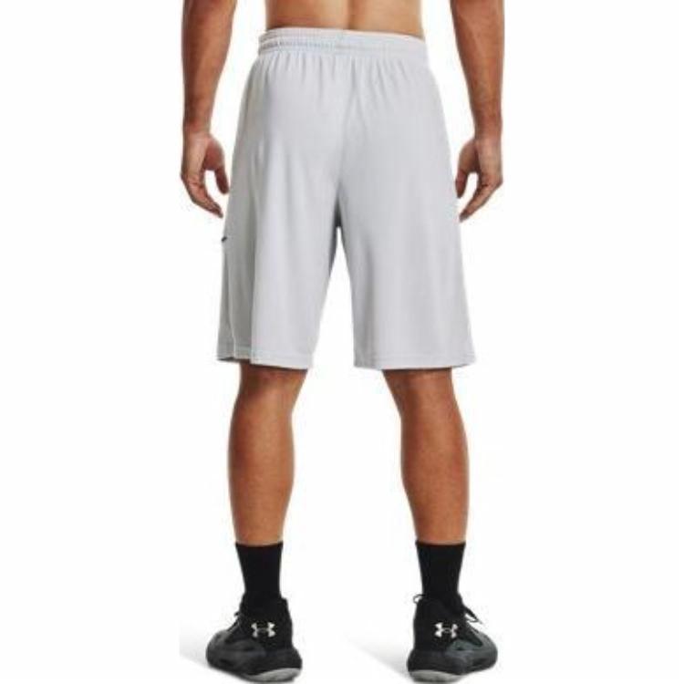 Under armour perimeter solid logo straight athletic shorts мужские серые