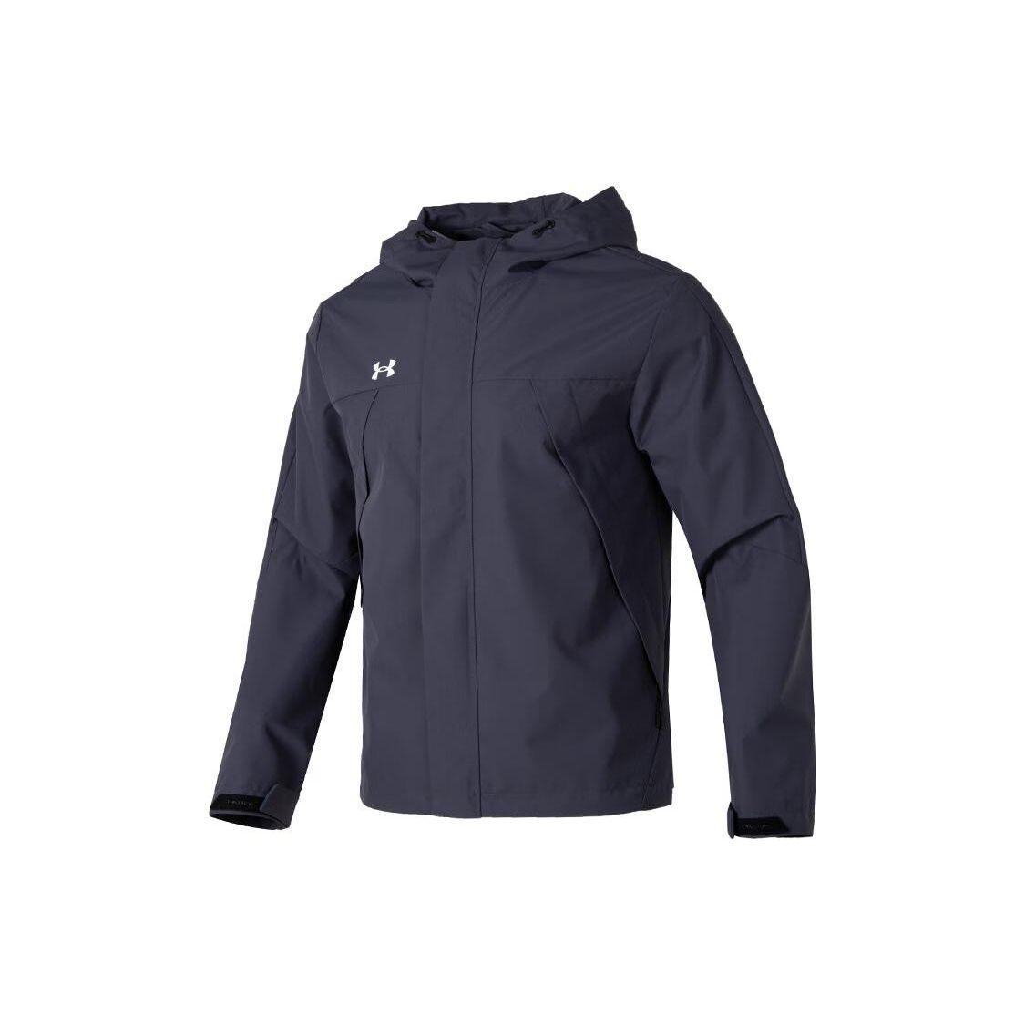 Under armour сплошной цвет логотип логотип капюшон куртка пальто тканые брюки повседневная толстовка мужская