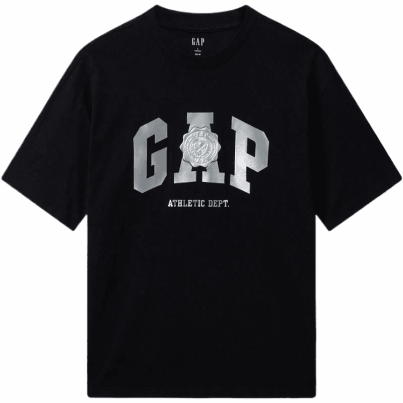 Футболка с коротким рукавом gap с матовым горячим золотым логотипом для мужчин и женщин - Boxette Shop
