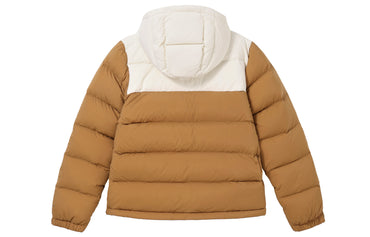 Columbia columbia urban outdoor collection colour block patchwork outdoor 700 puff warm hood breaded down jacket women's brown