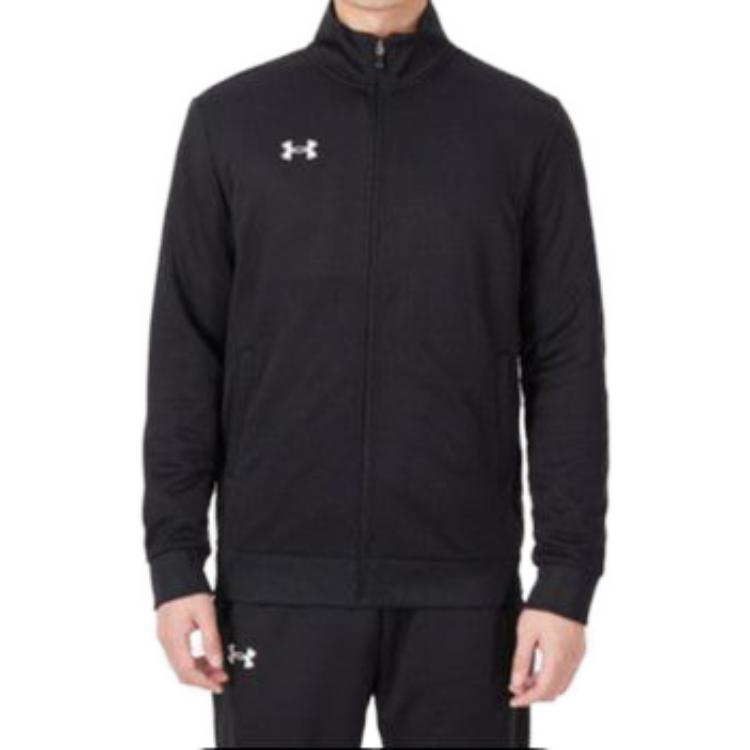 Under armour тренировочная спортивная трикотажная куртка с логотипом мужская черная