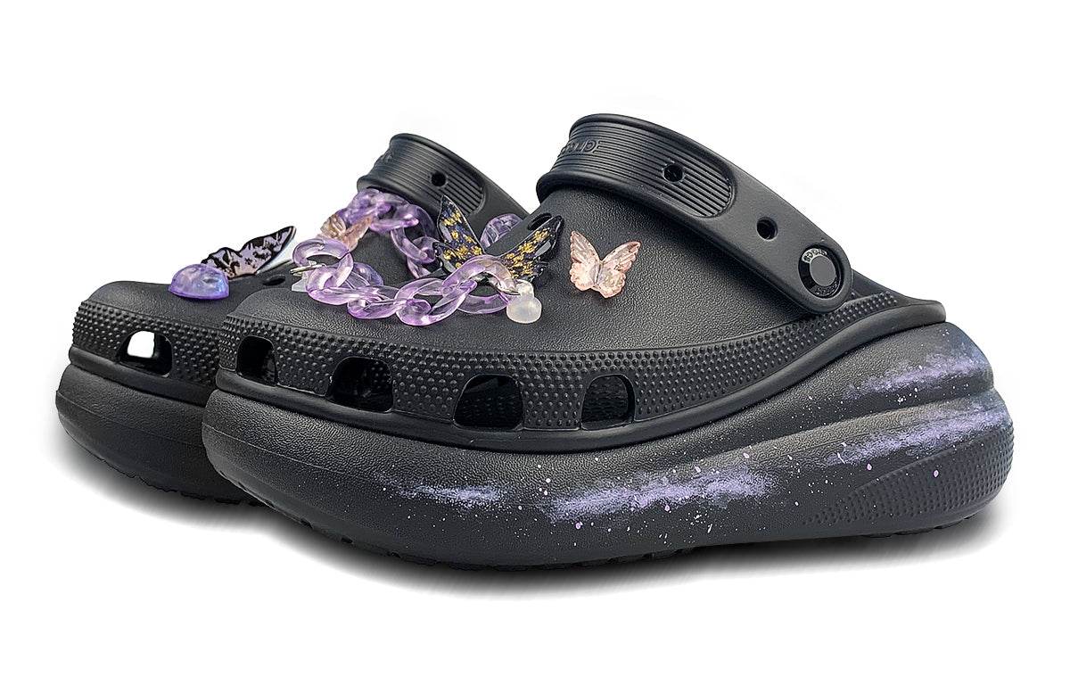 Шлепанцы Crocs Crush Clog Dark Butterfly Fantasy - Boxette Shop