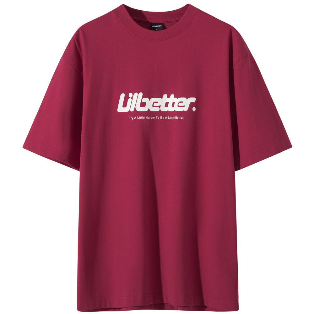 Lilbetter harfi logotipi bosma paxta amerikalik kundalik toza kiyimli dumaloq bo'yinli yarim yengli bo'shashgan juftlik qisqa yengli futbolka modelli erkaklar va ayollar