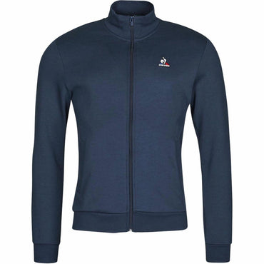 Le coq sportif brendi logotipi fermuar yoqali uzun yengli erkaklar ko'k rangli ko'ylagi