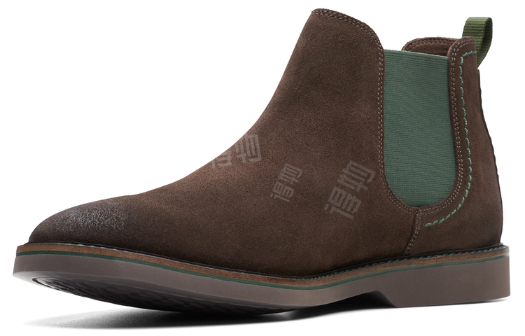 Clarks clarks 2 слоя коровьей кожи британский стиль мешать прилив сапоги мода среднего полумесяца челси сапоги мужские коричневые