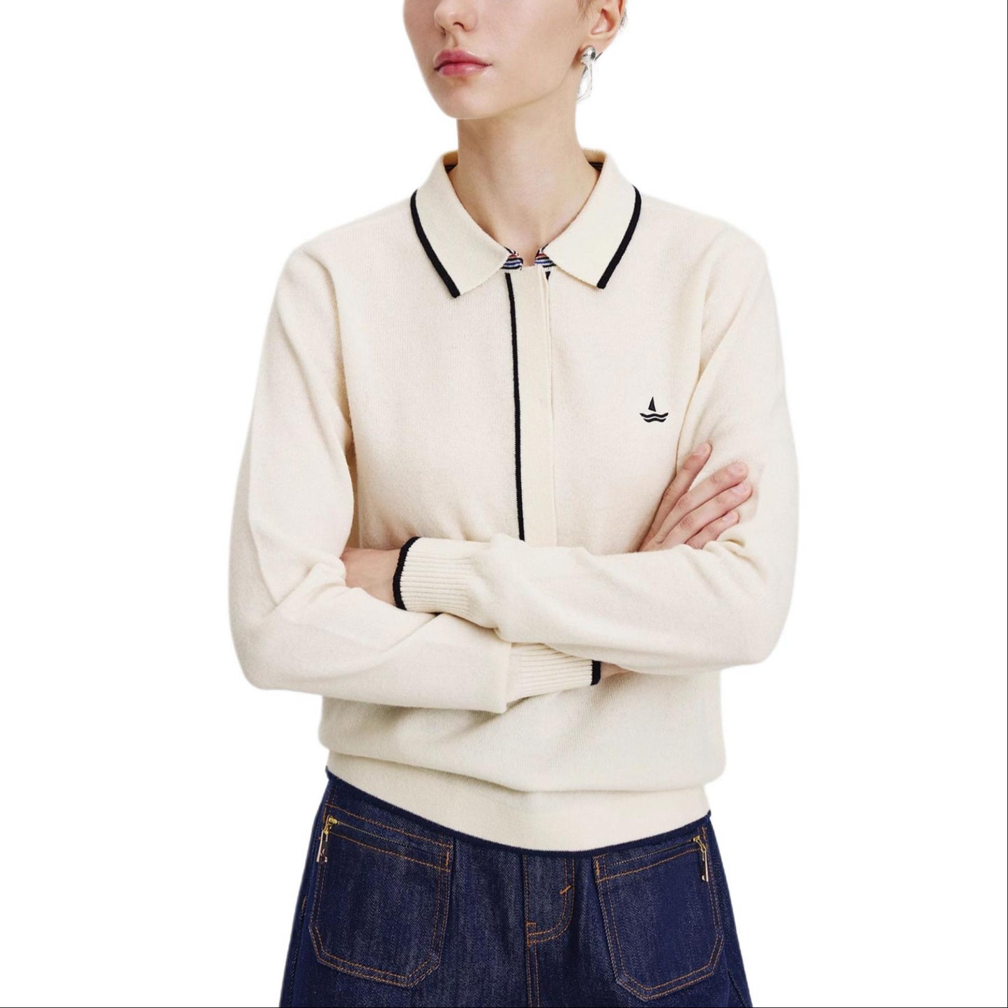 Navigare ayollar uzun yengli ko'ylagi