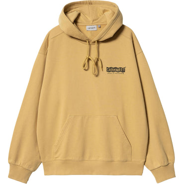 Carhartt qalpoqli shtamp terli keng kanguru cho'ntak qalpoqli uzun yengi pullover kozok uniseks xaki