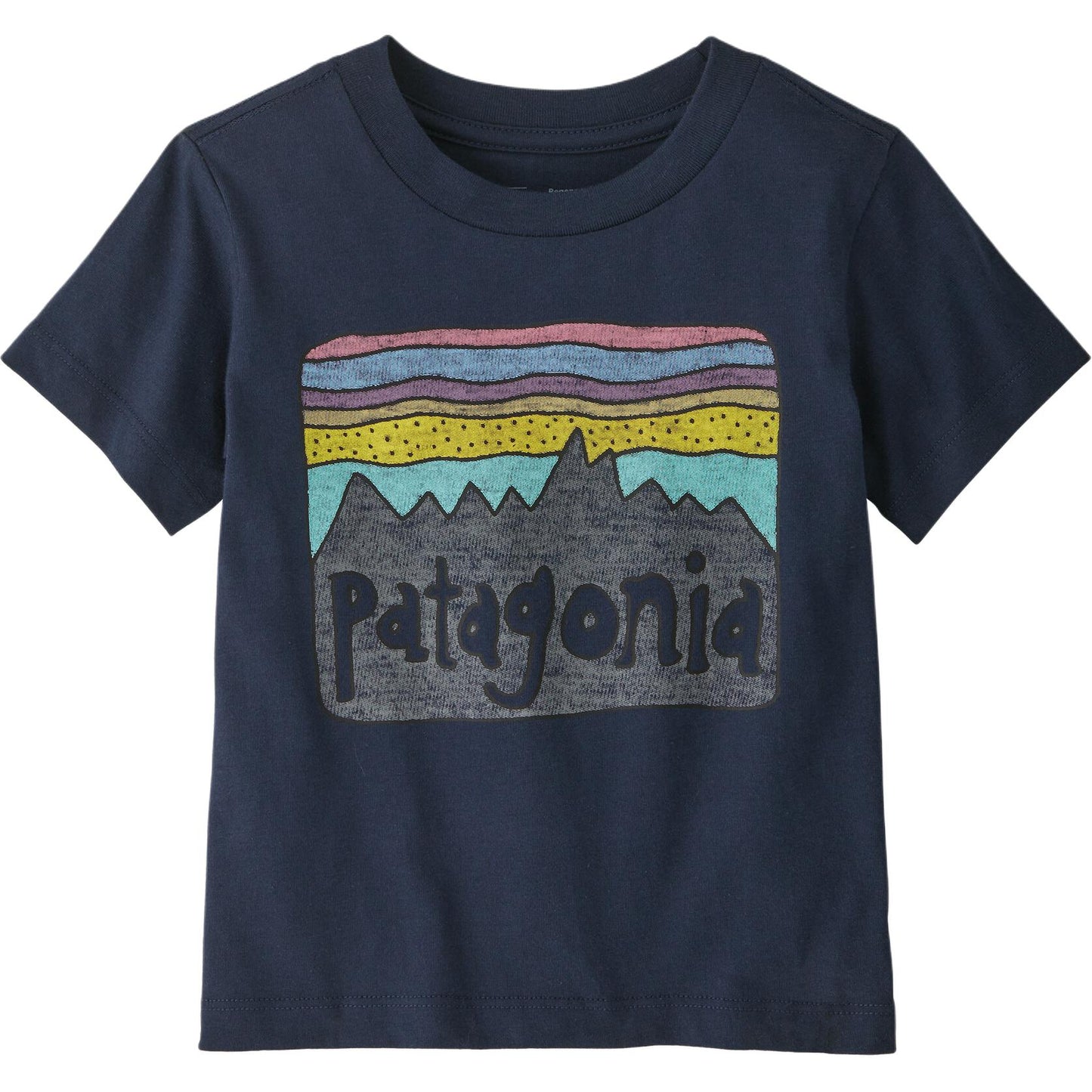 Patagonia patagonia t-shirt fitz roy skies soft simple pullover short sleeve infant & toddler