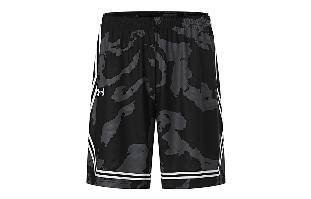 Under armour фитнес бег эластичная талия баскетбол брюки спортивные шорты унисекс черный