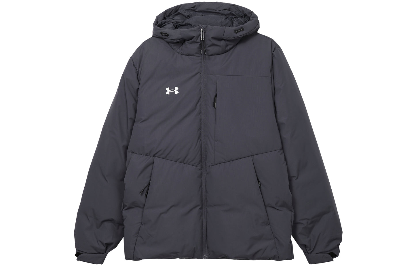 Under armour сплошной цвет случайные капюшоном с длинным рукавом куртка вниз куртка мужская синий