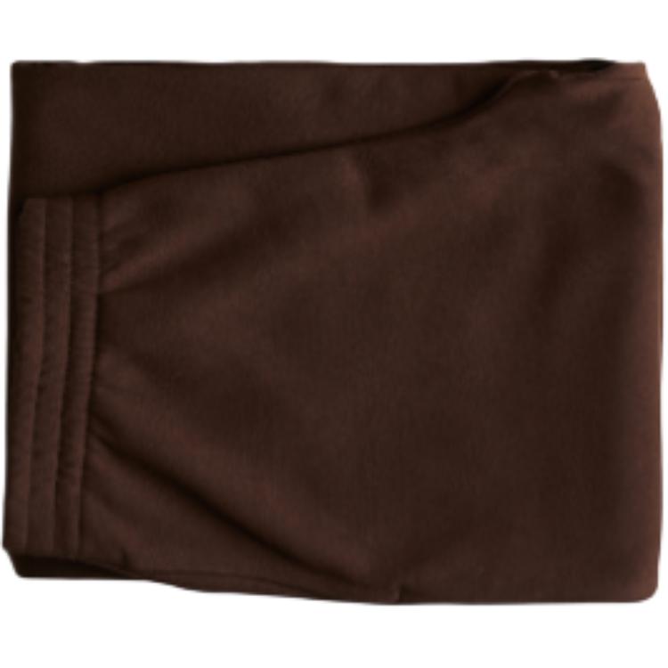 H&M yumshoq bo'yinli yelkali uzun yengli tekis oyoqli yuqori pastki kozok to'plami to'q jigarrang