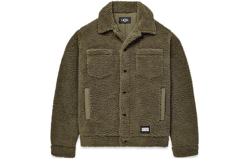 Ugg fw23 однотонная мужская куртка с длинным рукавом с логотипом