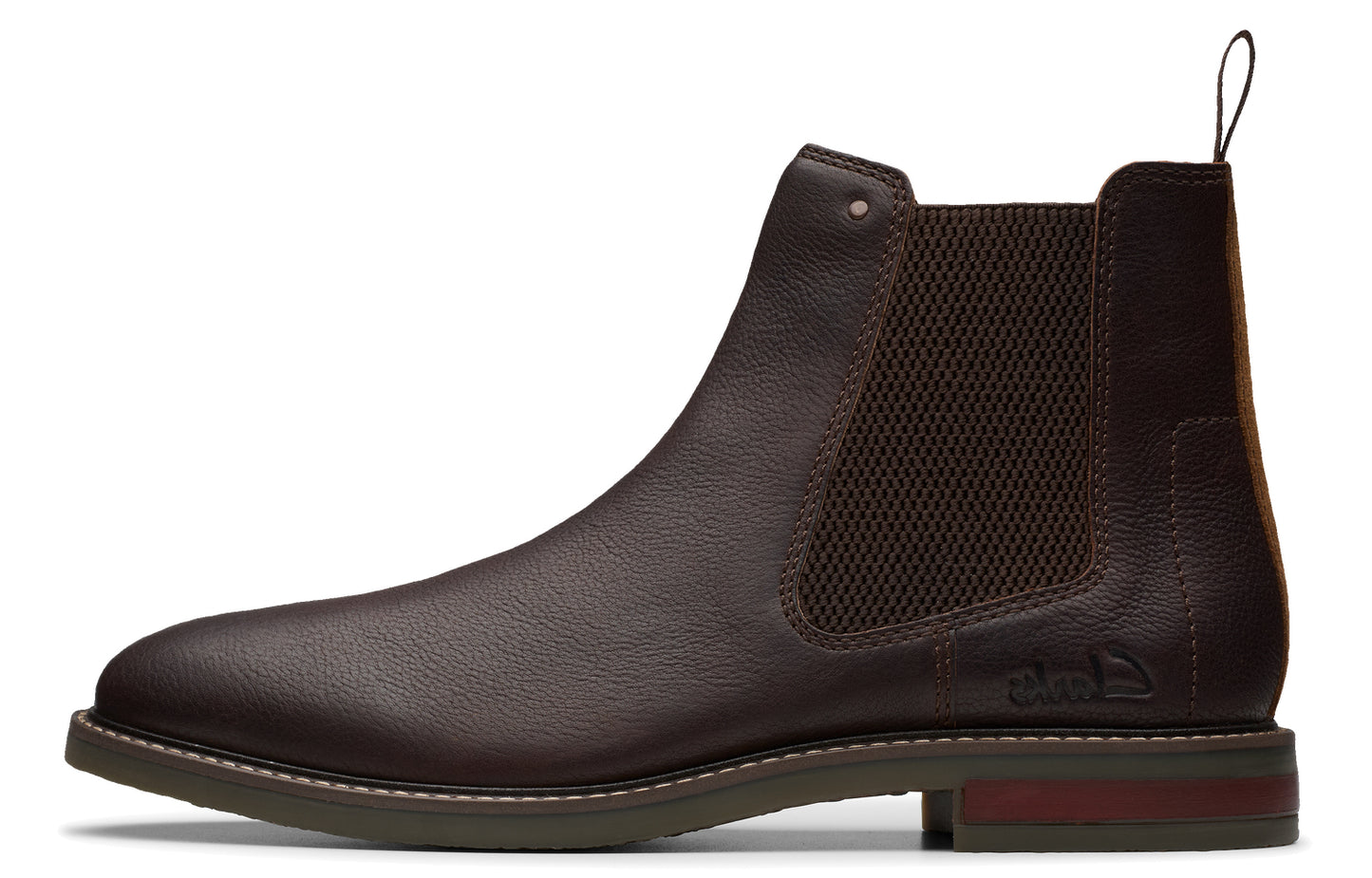 Clarks свою музыку коровьей кожи простой британский сто с коротким челси ботинки мужчины коричневый