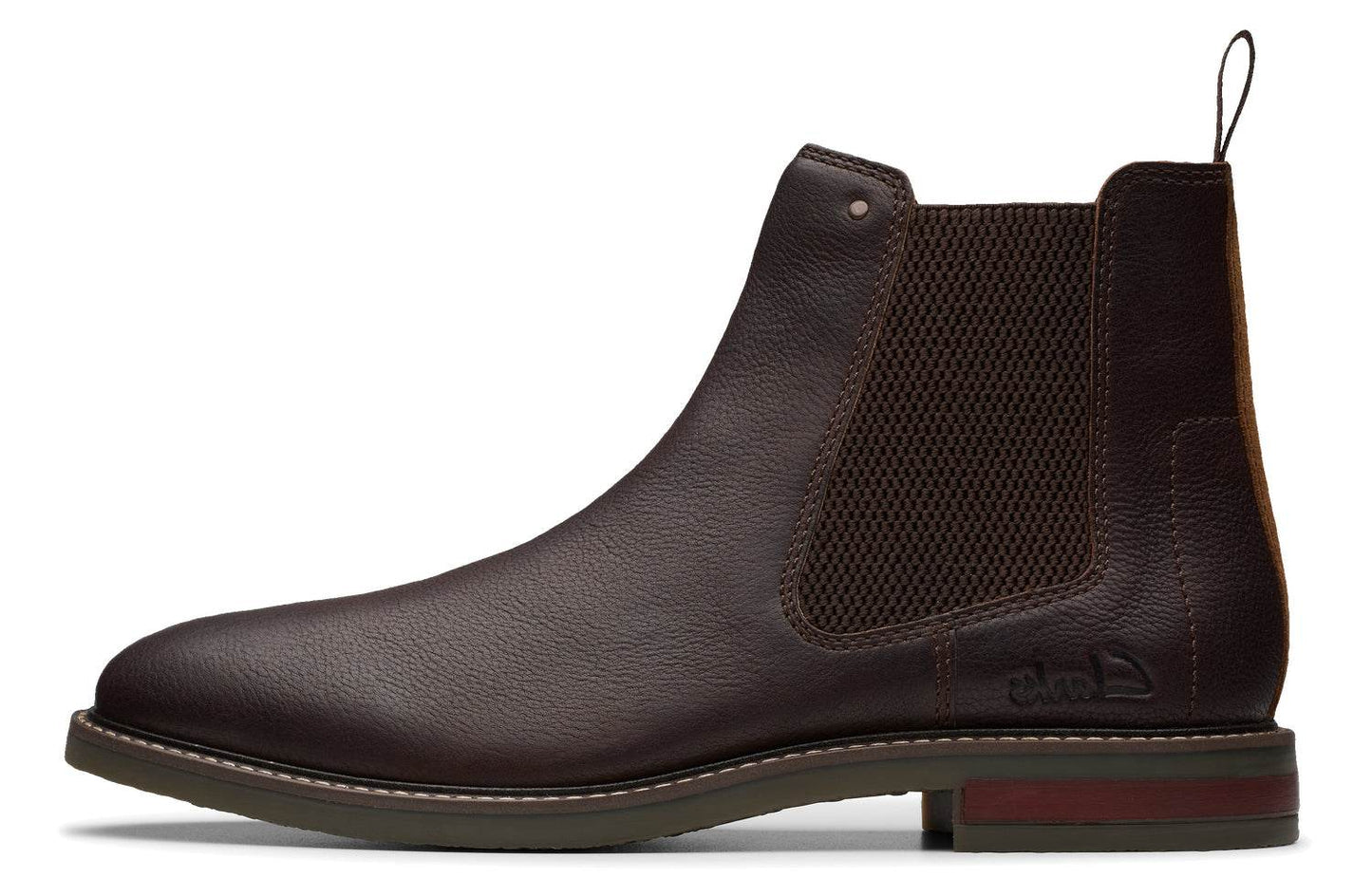 Clarks свою музыку коровьей кожи простой британский сто с коротким челси ботинки мужчины коричневый - Boxette Shop