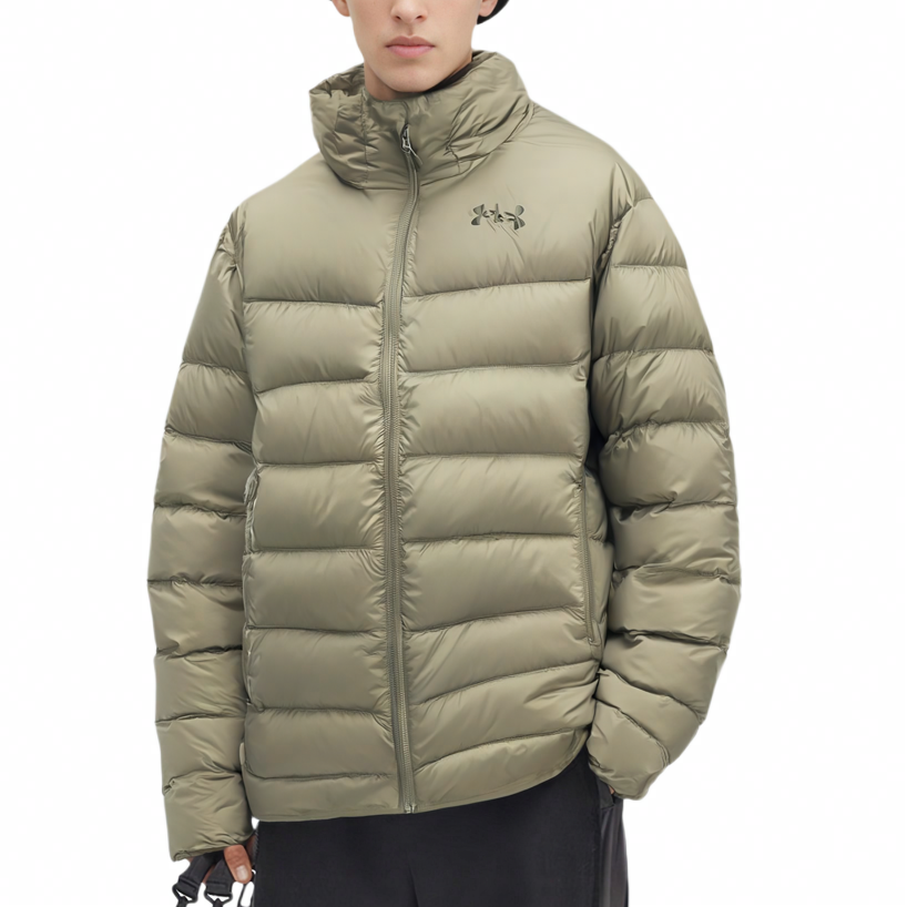 Under armour core jkt мужские тренировочные спортивные молнии воротник термо пуховик куртка мужская