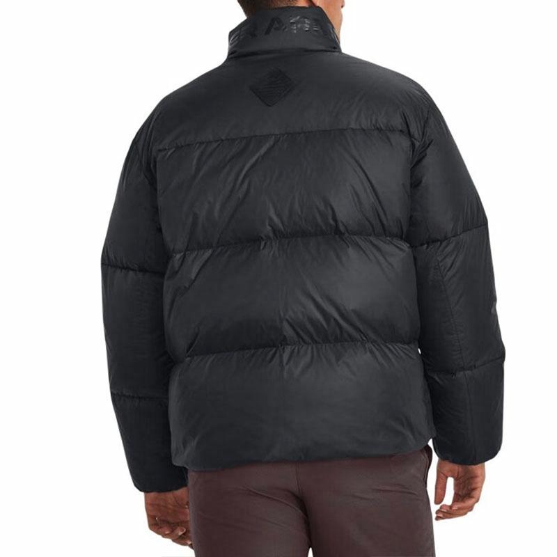 Under armour coldgear infrared solid colour stand collar training sports down jacket men's black