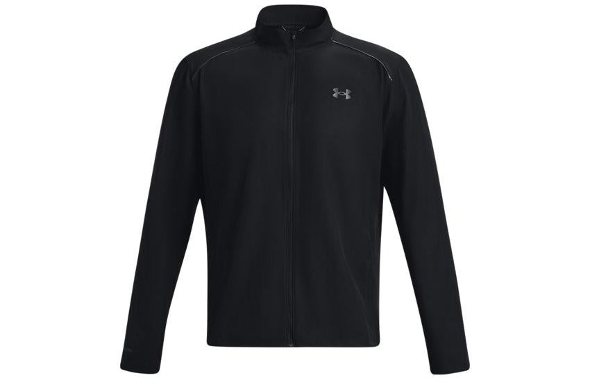 Under armour ua sun protection series andromeda brand logo collar zip sports running jacket men's black