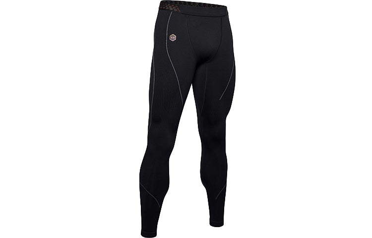 Under armour andromeda rush бесшовные спортивные леггинсы для фитнеса тренировки спортивные брюки мужские черный