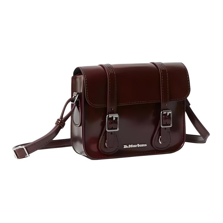 Dr.martens martin двойная пряжка с магнитной застежкой полиуретан crossbody regular унисекс пара вишнево-красный