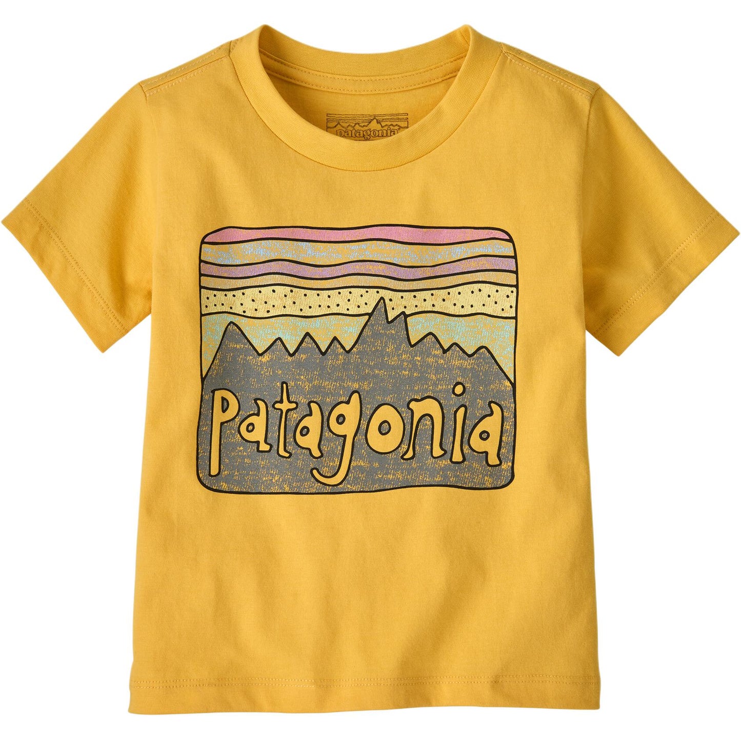Patagonia patagonia t-shirt fitz roy skies soft simple pullover short sleeve infant & toddler