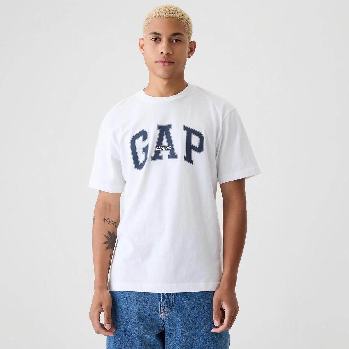 Gap весна и лето буквы печатных логотип свободные футболки с коротким рукавом модные повседневные мужчины и женщины с одинаковыми моделями - Boxette Shop