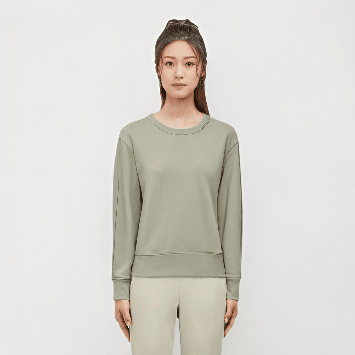 Свитшот женский Uniqlo Ss24 U Series Colour Round - Boxette Shop