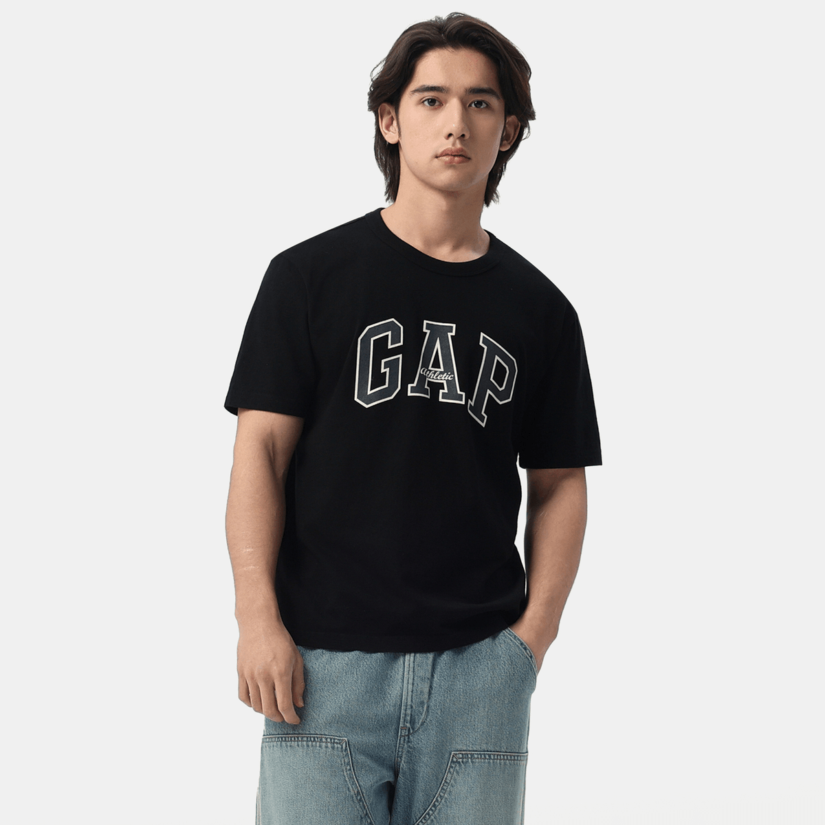 Gap весна и лето буквы печатных логотип свободные футболки с коротким рукавом модные повседневные мужчины и женщины с одинаковыми моделями - Boxette Shop