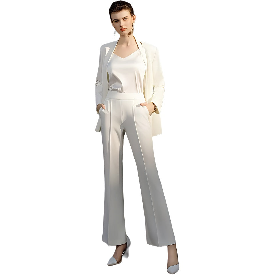 Bitta Shalon oq choyi Jiaoren opa-singil tizimi Minimalist trening intervyu kiyimi Neytral uslub dangasa uslubi yaxshi qizlar kiyimi Minimalist tops Karyera Kundalik shimlar sovg'a qutisi kostyum kostyumi Ayollar oq