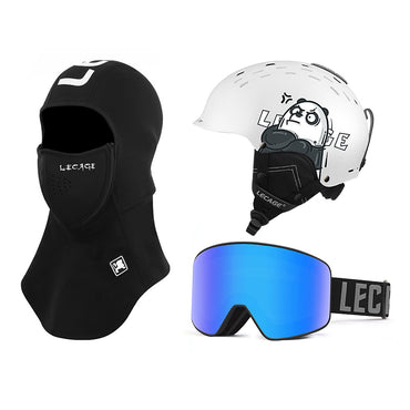 Горнолыжный шлем и очки Lecage